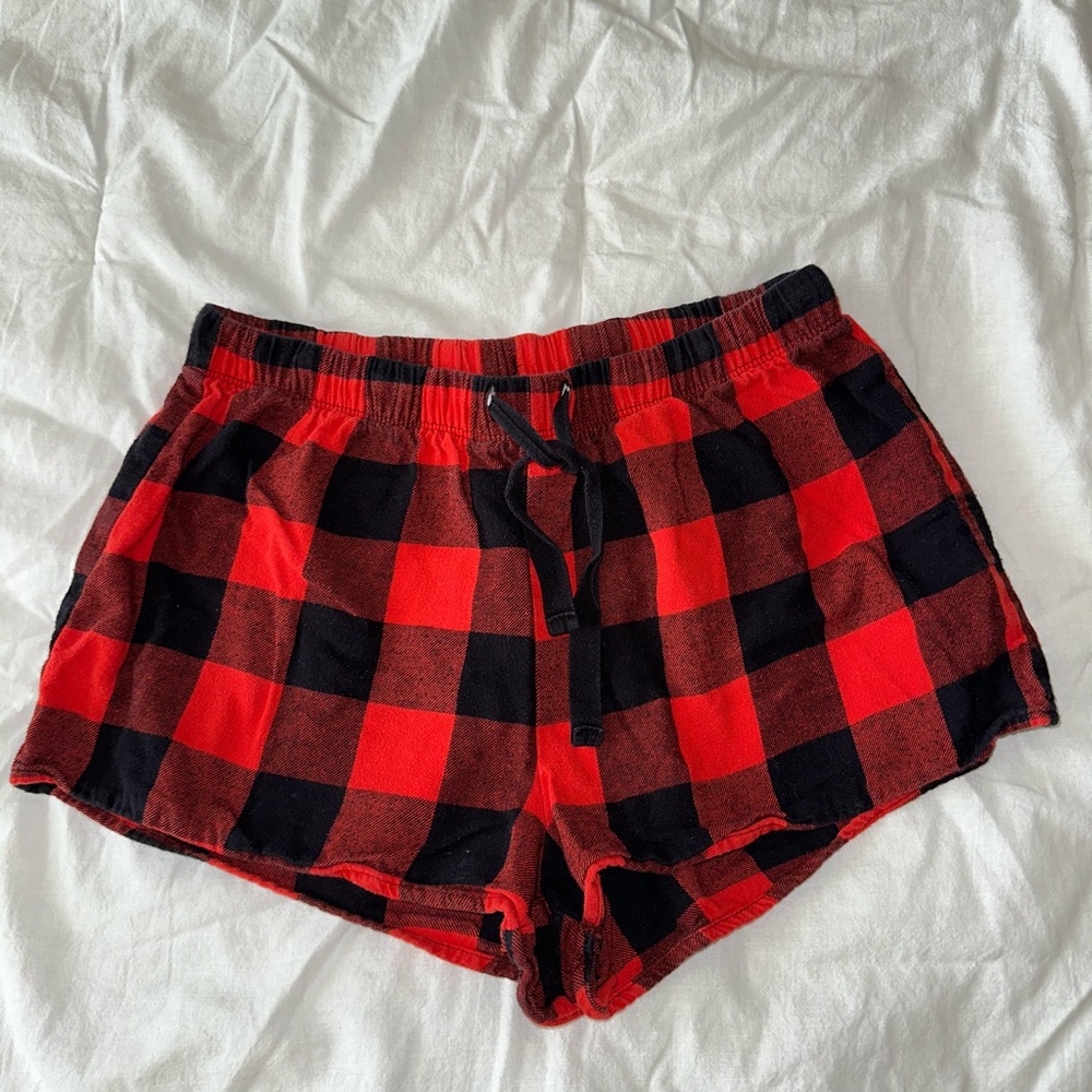 Target Red and Black Plaid Pajama Shorts